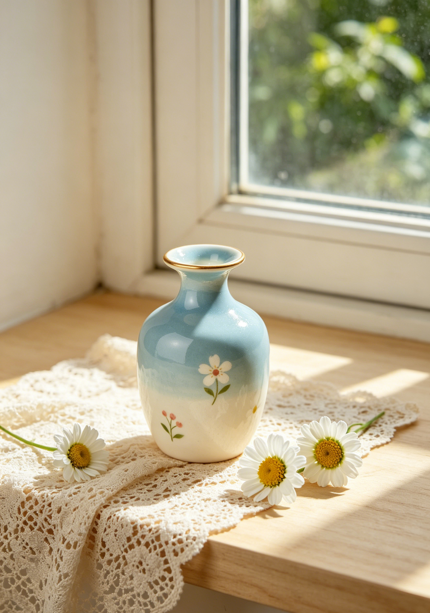 Hand-painted Gradient Ceramic Vase