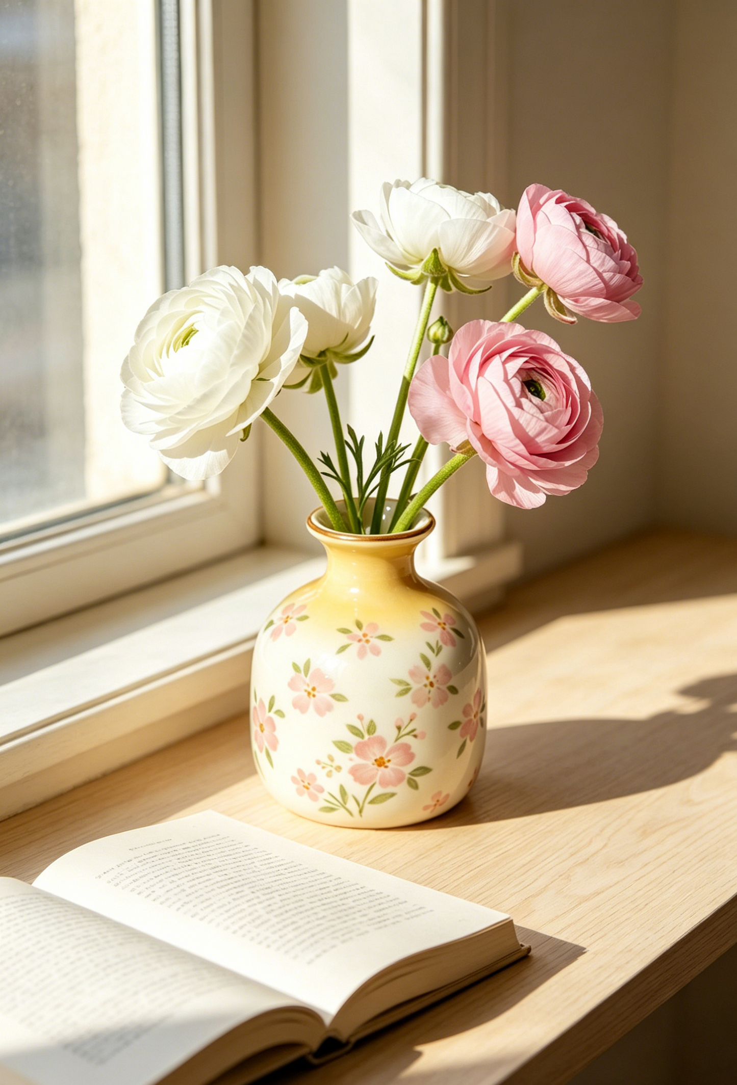 🌼🍯 Yellow Ombre Hand-Painted Floral Mini Ceramic Bud Vase