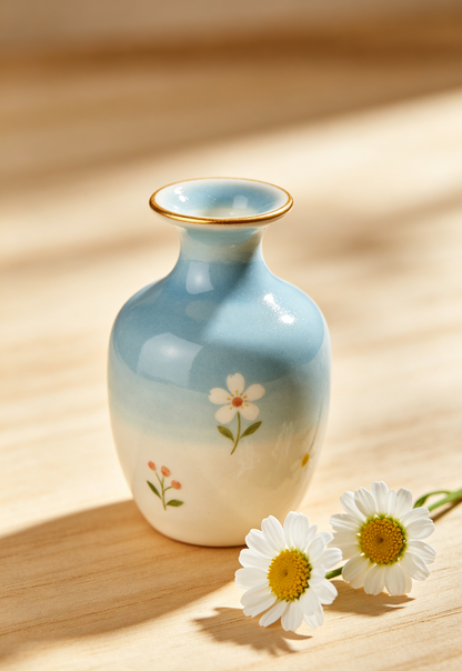 Hand-painted Gradient Ceramic Vase