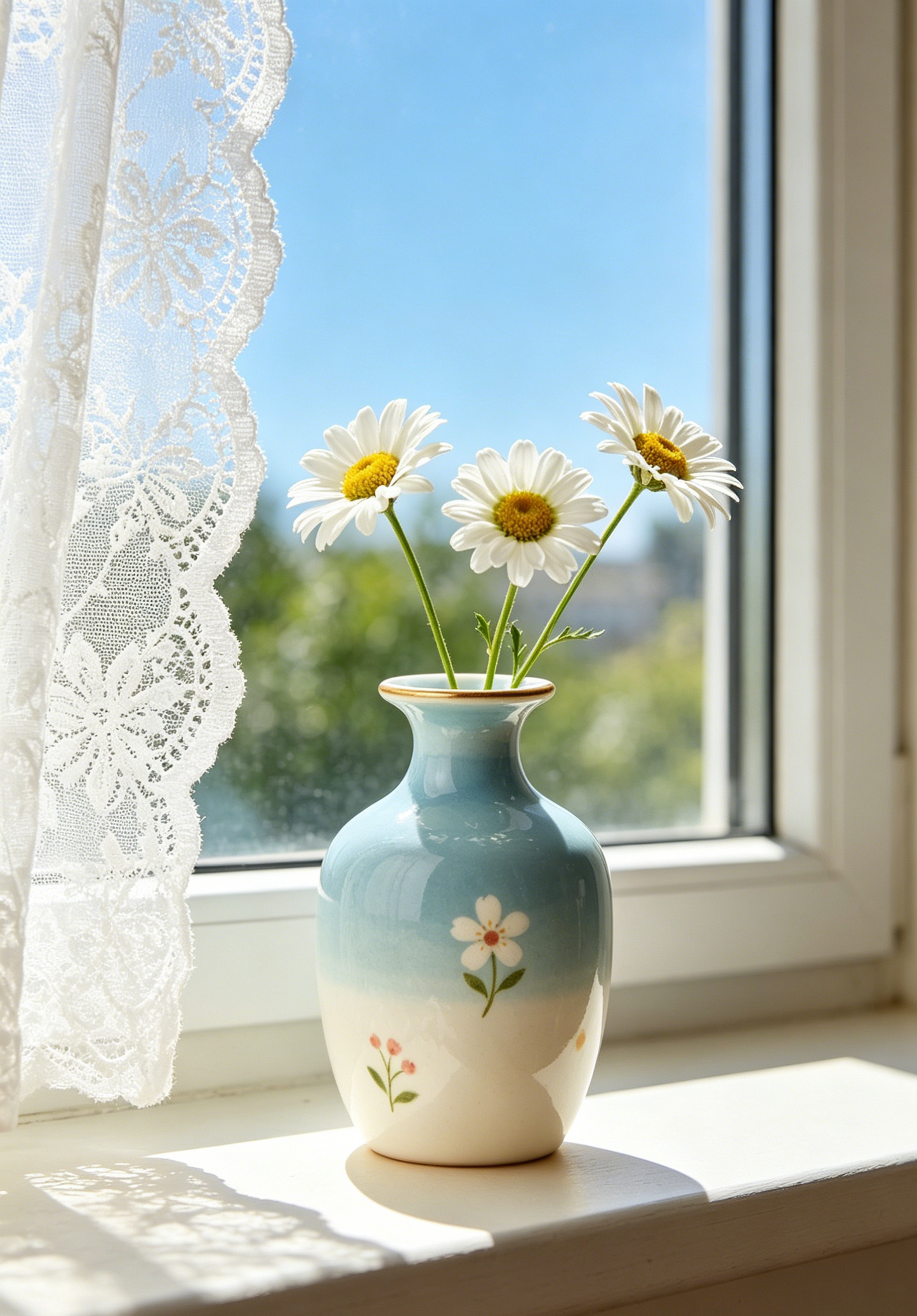 Hand-painted Gradient Ceramic Vase